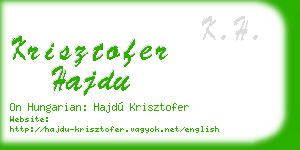 krisztofer hajdu business card